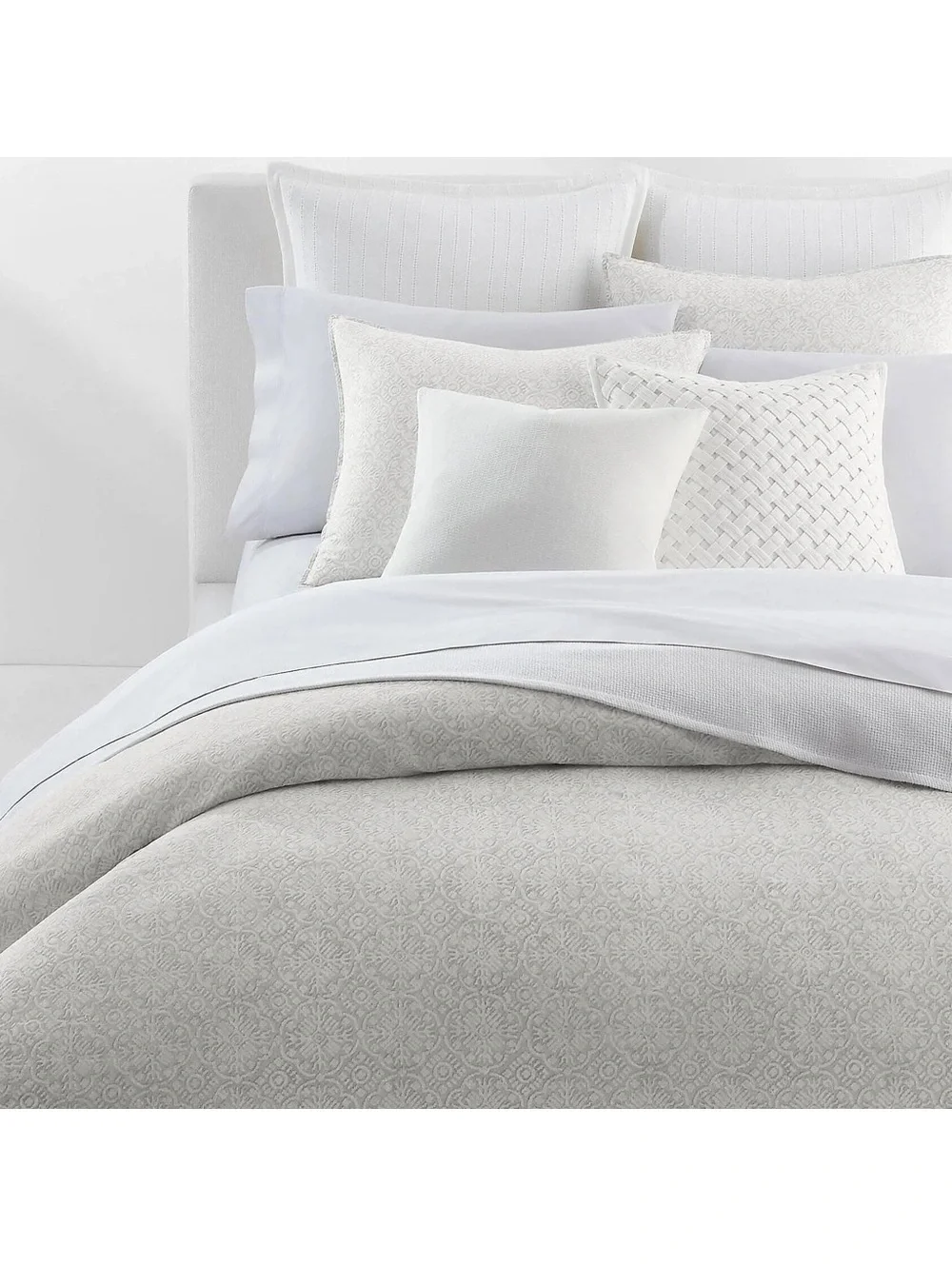 Lauren Ralph Lauren Emilia Tonal Medallion King Duvet Cover 3-Pc Set NEW $430